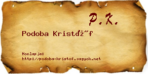 Podoba Kristóf névjegykártya